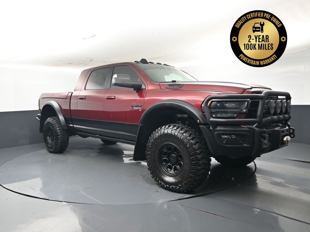 2022 RAM 2500 Limited Mega Cab 4x4 6'4' Box in Delmonico Red Pearlcoat — front three-quarter view