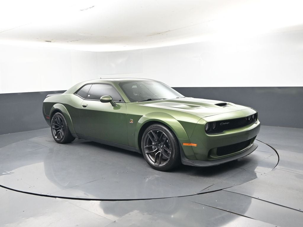 2021 Dodge Challenger R/T Scat Pack Widebody in Green — front three-quarter view