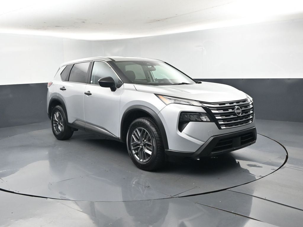 2024 Nissan Rogue S in Brilliant Silver Metallic — front three-quarter view